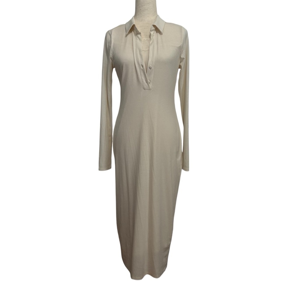 NWT AFRM Women's Long-Sleeve Ribbed Maxi Dress Size S​